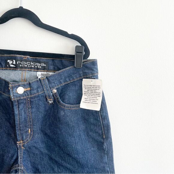 Rockies Slim Low Rise Jeans Charleston Blue Stretch Women's 6 Long NWT - Picture 4 of 11